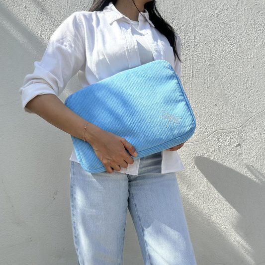 Corduroy Laptop Sleeve - Blue