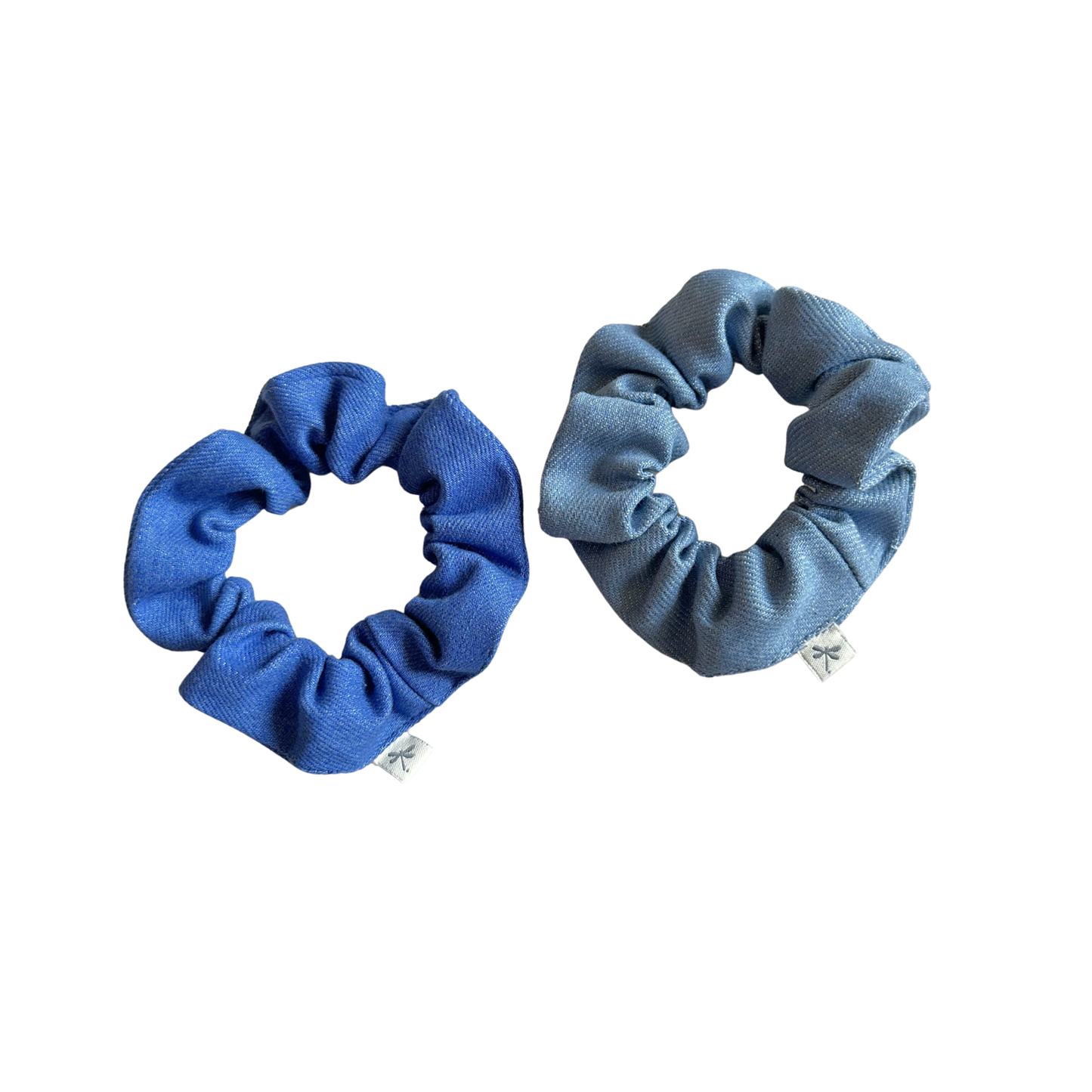 Aire Ties - Classic Denim Scrunchies Duo